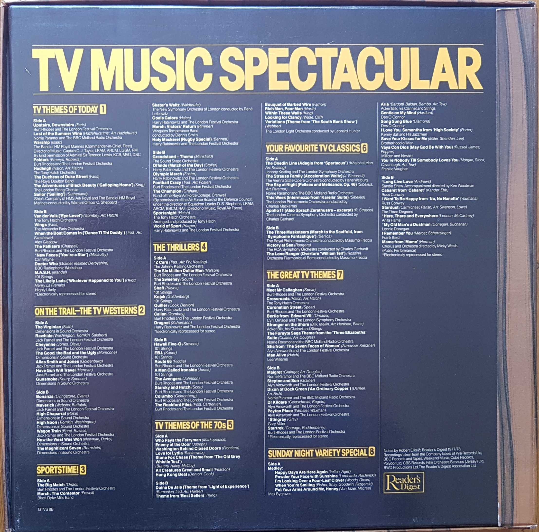 Picture of GTVS 8B TV music spectacular by artist Various from ITV, Channel 4 and Channel 5 library